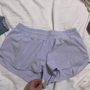 Light blue lululemon hotty hot shorts. Size 10 low rise.